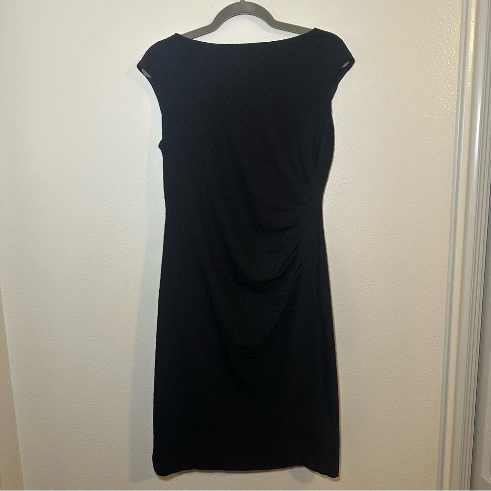 Chaps Black Midi Dress